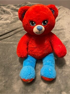 DC Comics Plush Red and Blue Bear with Embroidered Face